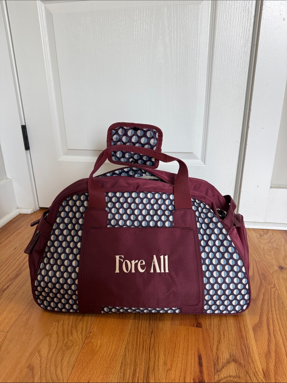 Fore All Women's Travel Duffel Boston Bag in Burgundy
